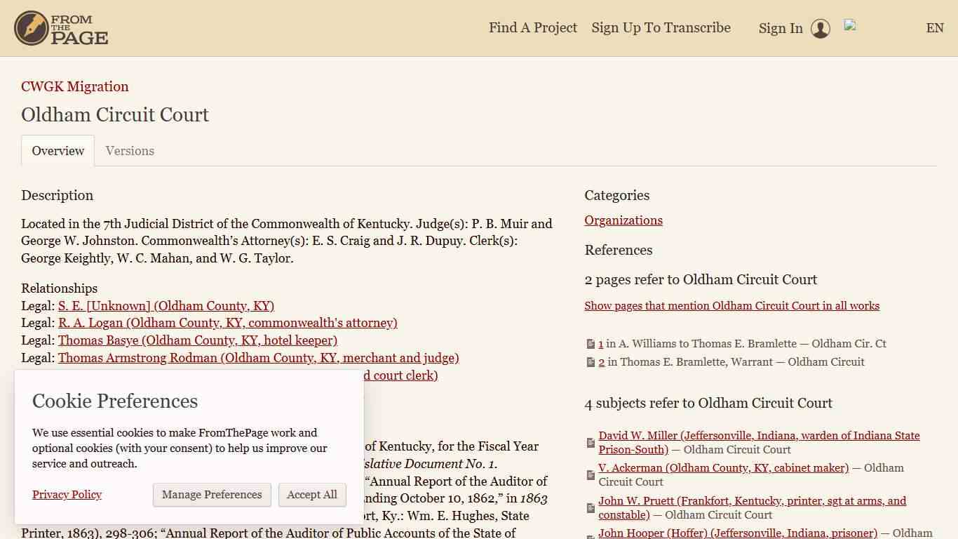 Oldham Circuit Court FromThePage