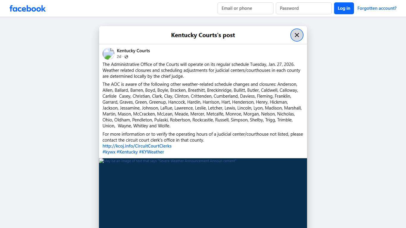 Kentucky Courts - The Administrative Office of the Cou​rts... Facebook