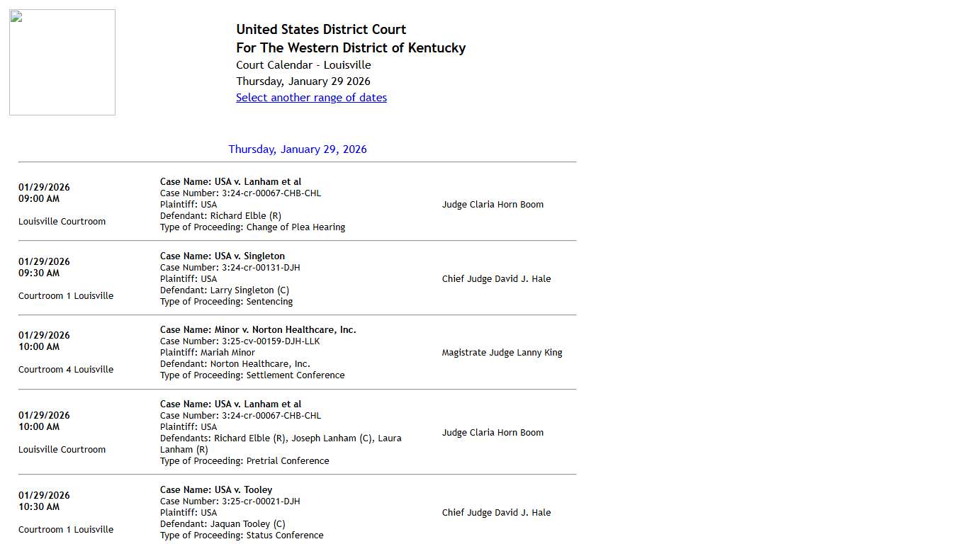 United States District Court for the Western District of Kentucky